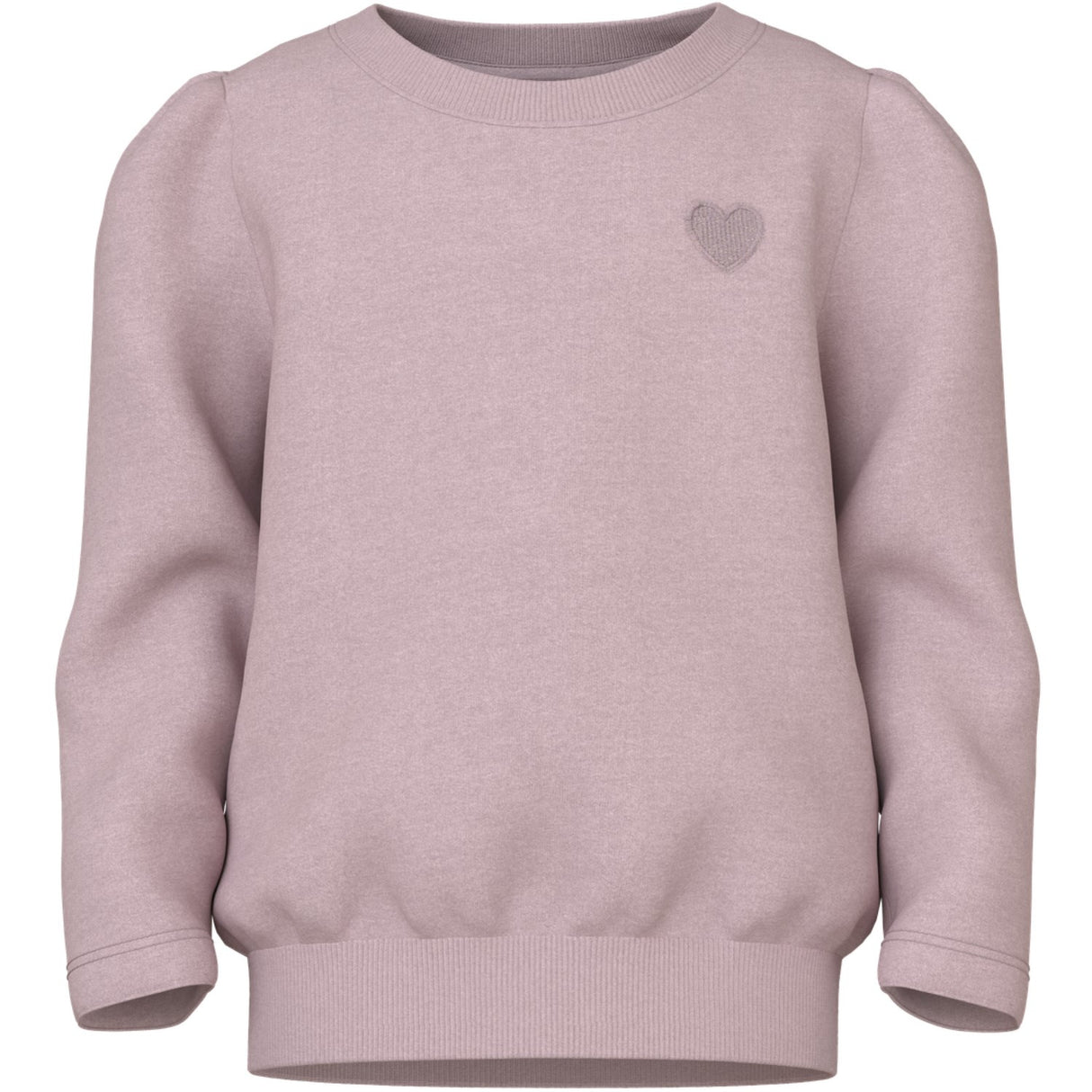 Name It Burnished Lilac Heart Embroidery Nmfvima Ls Nreg Sweat Bru