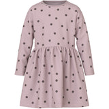 Name It Burnished Lilac Peppercorn Dot Nmfvivian Ls Dress