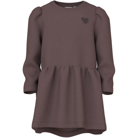 Name It Peppercorn Heart Embroidery Nmfvima Ls Swe Dress Bru