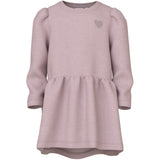 Name It Burnished Lilac Heart Embroidery Nmfvima Ls Swe Dress Bru
