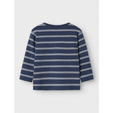 Name It Insignia Blue Nmmsofus Paw Ls Nreg Top Box Cplg