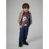 Name It Insignia Blue Nmmsofus Paw Ls Nreg Top Box Cplg