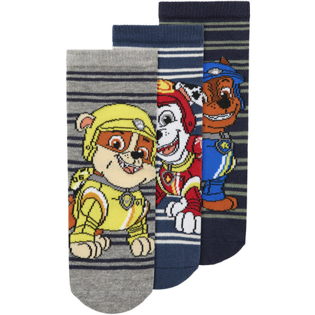Name It Insignia Blue Nmmsommer Paw 3-Pack Socks Cplg