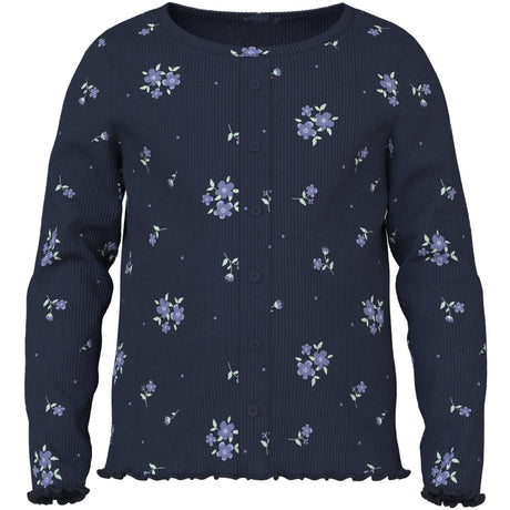 Name It Navy Blazer Blossom Aop Nmfvemia Ls Slim Top