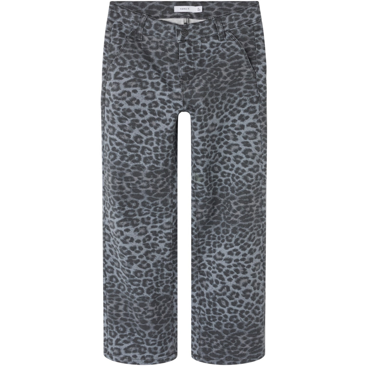 Name It Night Owl Grey Leopard Nkfrose Wide Twi Pants 4444-Td Noos
