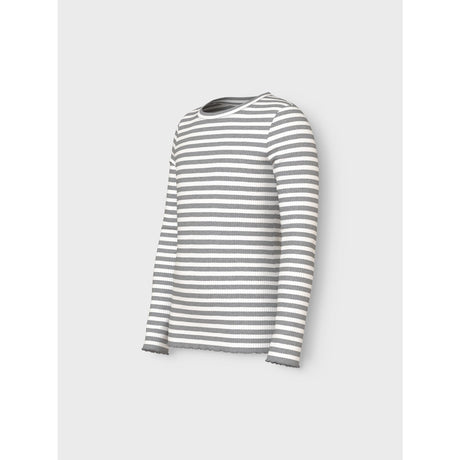 Name It Grey Melange Cloud Dancer Nkfvemma Ls Slim Top