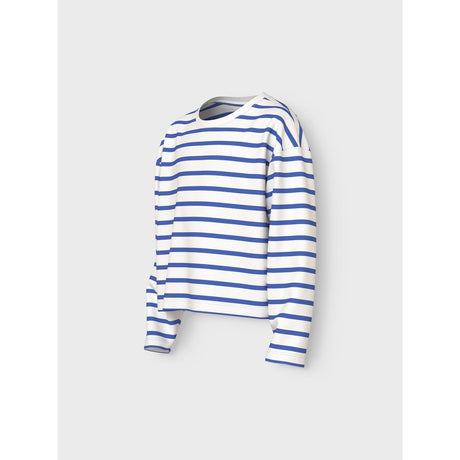 Name It Cloud Dancer Amparo Blue Stripe Nkfvita Ls Short Rlx Top