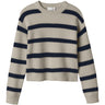 Name It Island Fossil W. Navy Blazer Stripes Nkfvnilla Ls Sh Knit