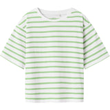 Name It Bright White Arcdian Green Nkfvitanni Ss Short Rlx Top