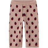 Lil'Atelier Misty Rose Nmflulio Wide Knit Ancle Pants Lil