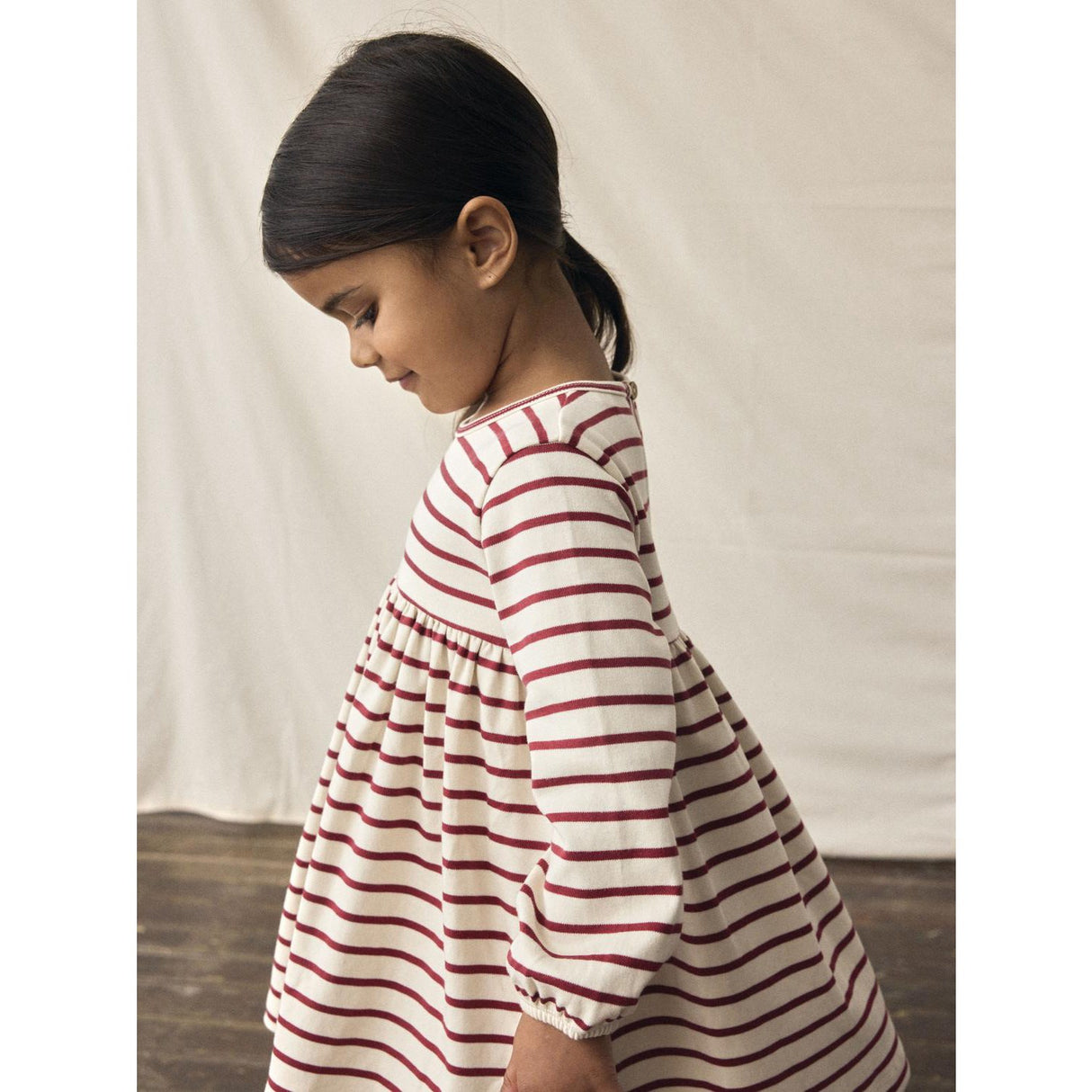 Lil'Atelier Turtledove Red Dahlia Nmflimia Ls Loose Dress Lil