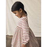 Lil'Atelier Turtledove Red Dahlia Nmflimia Ls Loose Dress Lil