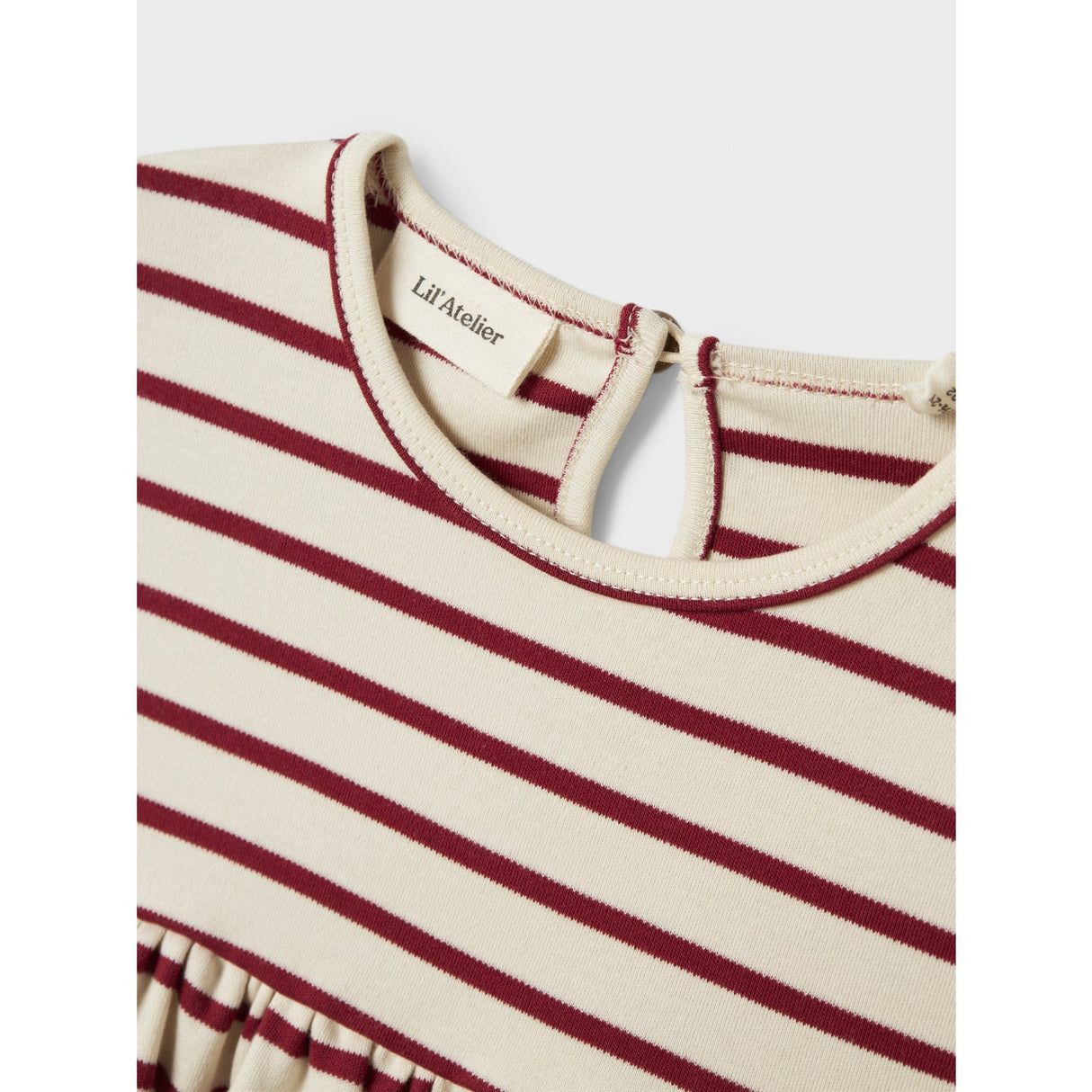 Lil'Atelier Turtledove Red Dahlia Nmflimia Ls Loose Dress Lil