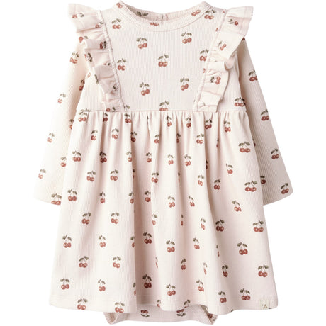 Lil'Atelier Silver Peony Cherry Nbflavo Ena Ls Reg Body Dress