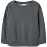 Name It Dark Grey Melange Nkmvimo Ls Sweat Bru Noos