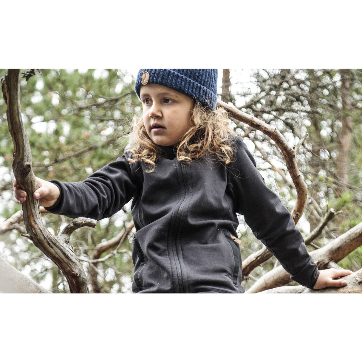 Fjällräven Dark Navy Kids Keb Fleece Hoodie