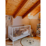 tiSsi® White Laquer Jori Foldable Bed Solid Beech