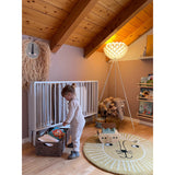 tiSsi® White Laquer Jori Foldable Bed Solid Beech