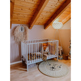 tiSsi® White Laquer Jori Foldable Bed Solid Beech