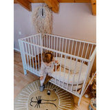 tiSsi® White Laquer Jori Foldable Bed Solid Beech