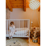 tiSsi® White Laquer Jori Foldable Bed Solid Beech