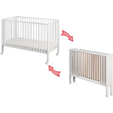 tiSsi® White Laquer Jori Foldable Bed Solid Beech