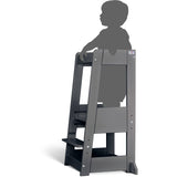 tiSsi® Grey Laquer Felix Learning Tower Solid Beech