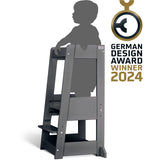 tiSsi® Grey Laquer Felix Learning Tower Solid Beech