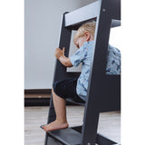 tiSsi® Grey Laquer Felix Learning Tower Solid Beech