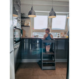 tiSsi® Grey Laquer Felix Learning Tower Solid Beech