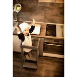 tiSsi® Grey Laquer Felix Learning Tower Solid Beech