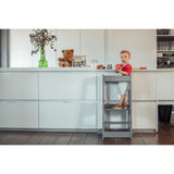 tiSsi® Stormy Grey Laquer Felix Learning Tower Solid Beech
