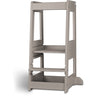 tiSsi® Stormy Grey Laquer Felix Learning Tower Solid Beech