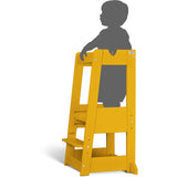tiSsi® Sun Yellow Laquer Felix Learning Tower Solid Beech