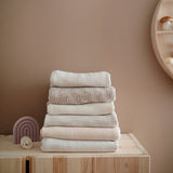 Mushie Ribbed Dark Gray Melange Knitted Baby Blanket