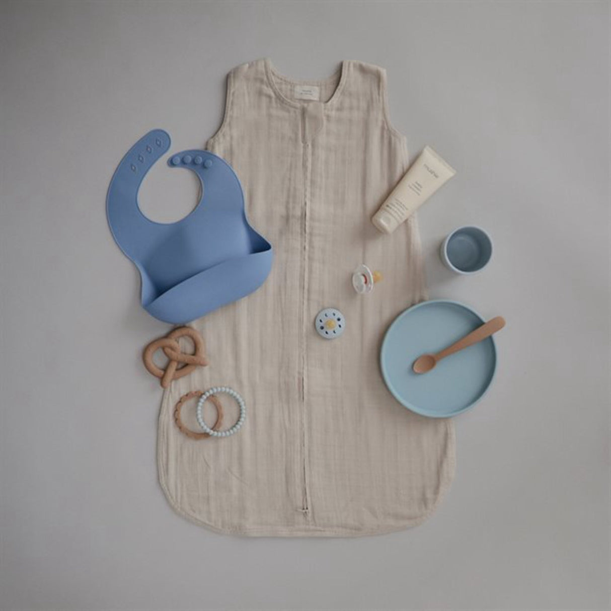 Mushie Fog Muslin Sleep Bag