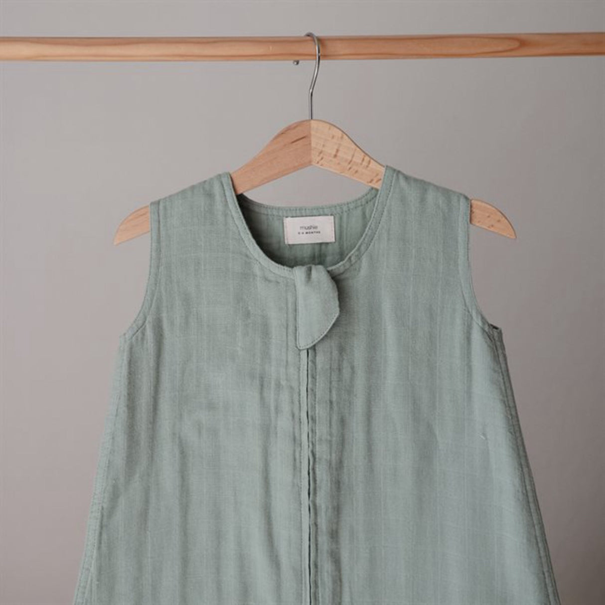 Mushie Roman Green Muslin Sleep Bag