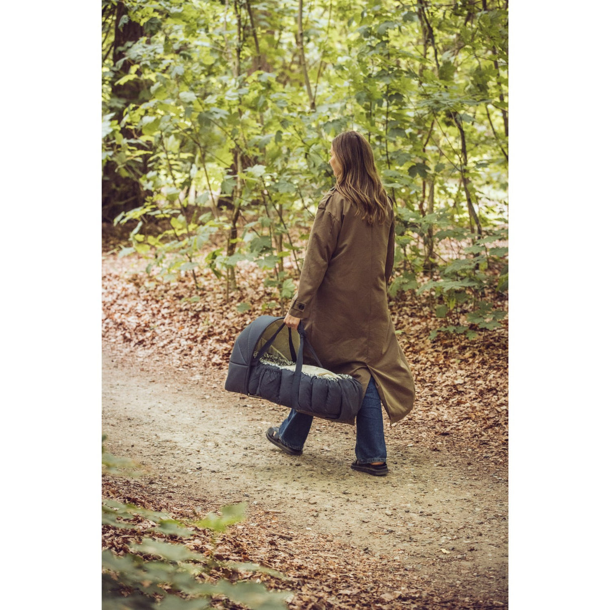 Sebra Blue Olive Hood For 3-In-1 Baby Nest