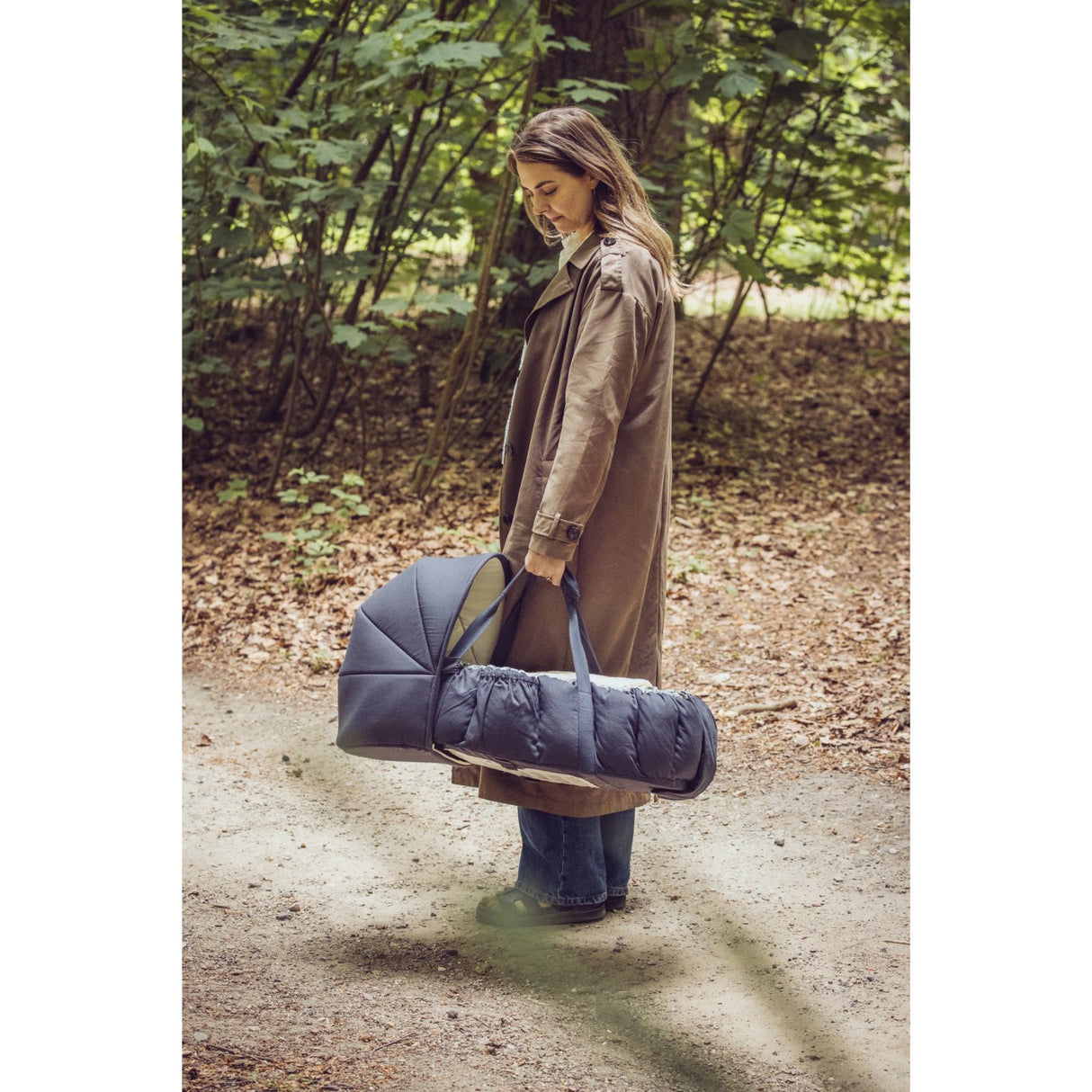 Sebra Blue Olive Hood For 3-In-1 Baby Nest