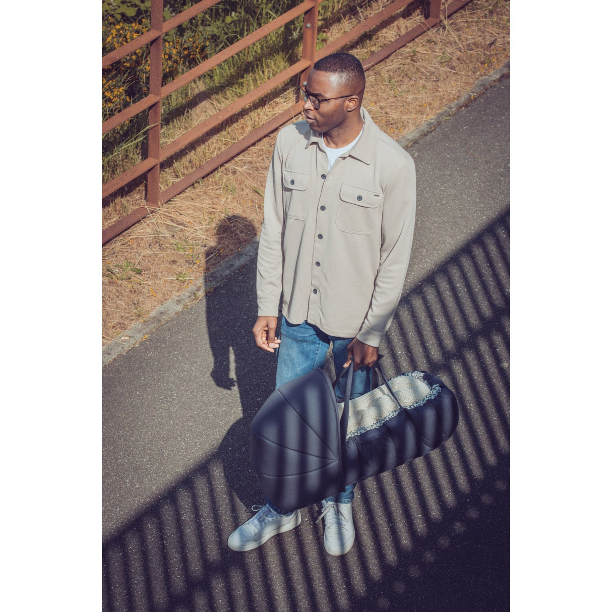 Sebra Blue Olive Hood For 3-In-1 Baby Nest