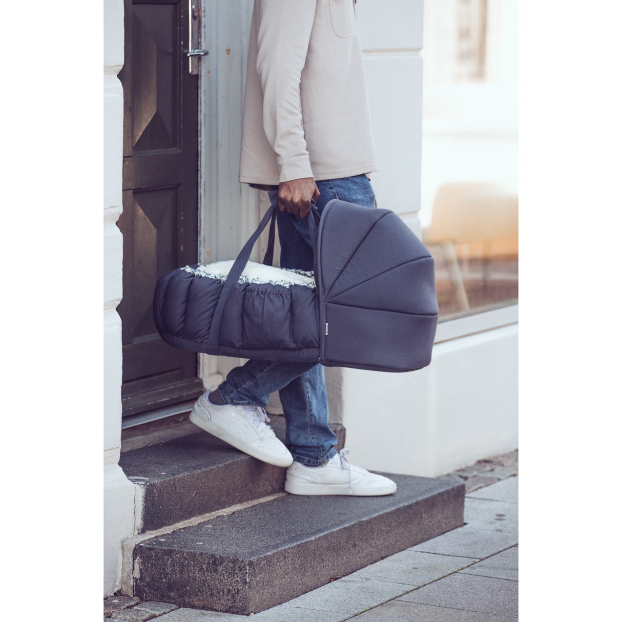 Sebra Blue Olive Hood For 3-In-1 Baby Nest