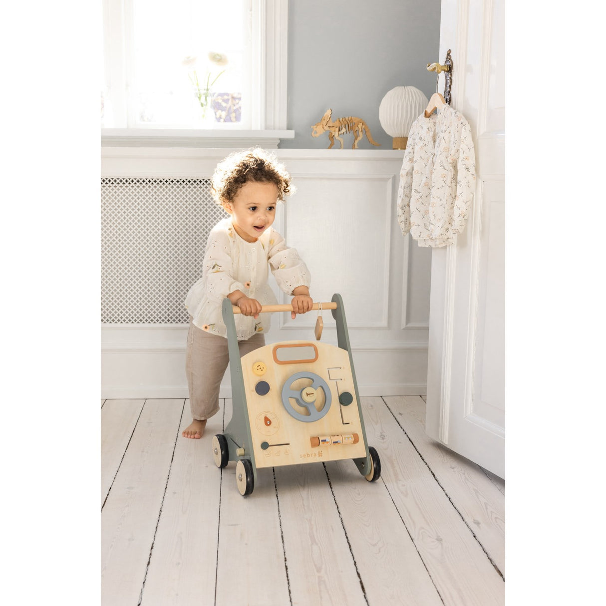 Sebra Wooden Activity Walker Car