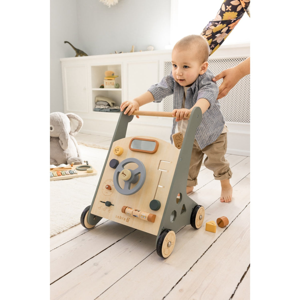 Sebra Wooden Activity Walker Car