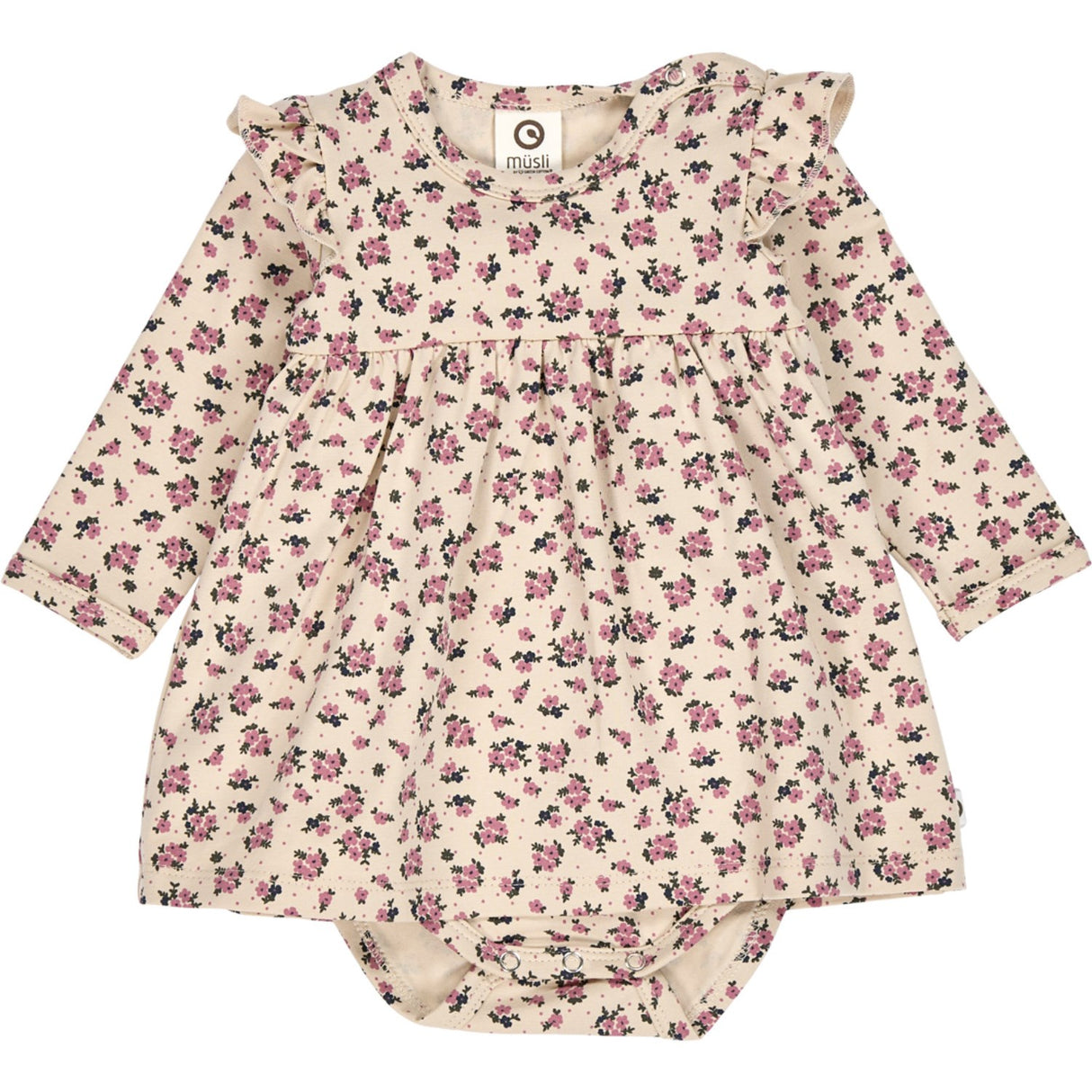 Müsli Oak/ Nostalgia Rose/ Deep Green Zinna L/S Dress Body