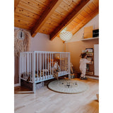 tiSsi® White Laquer Jori Foldable Bed Solid Beech