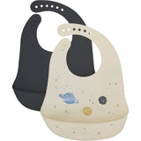 CeLaVi Dark Navy Silicon Bib (2-Pack)