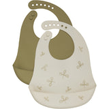 CeLaVi Khaki Silicon Bib (2-Pack)