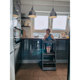 tiSsi® Grey Laquer Felix Learning Tower Solid Beech