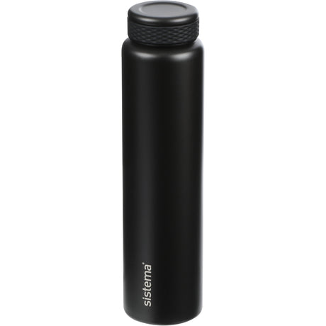 Sistema Black Stainless Steel Water Bottle 280 Ml