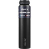 Sistema Black Stainless Steel Water Bottle 280 Ml